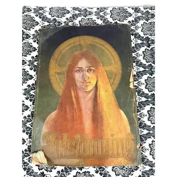 RARE Swedish Art Large Handmade Book 1915 Antique Artwork Reprints Cover - Picture 1 of 11